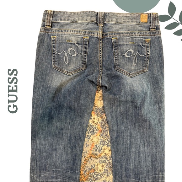Guess Classic Daredevil Blue Mid Rise Bootcut Denim Jeans Size 29 - Picture 4 of 8